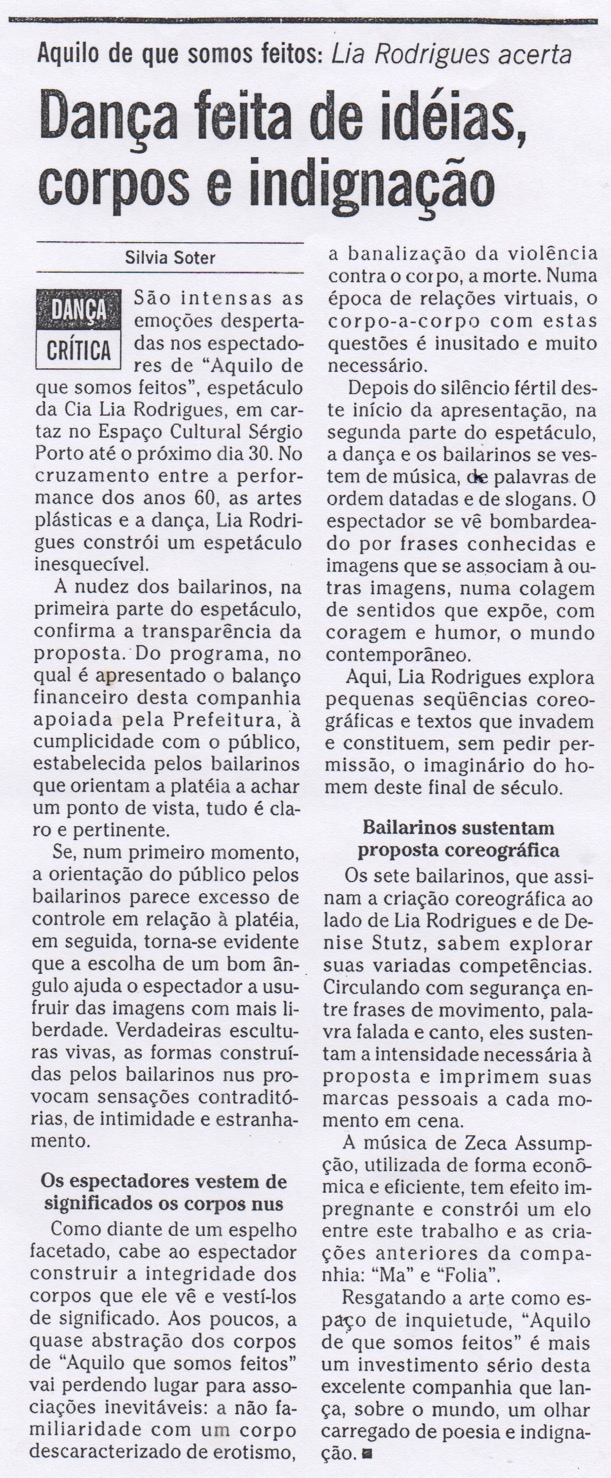 O Globo 14 julho 2000